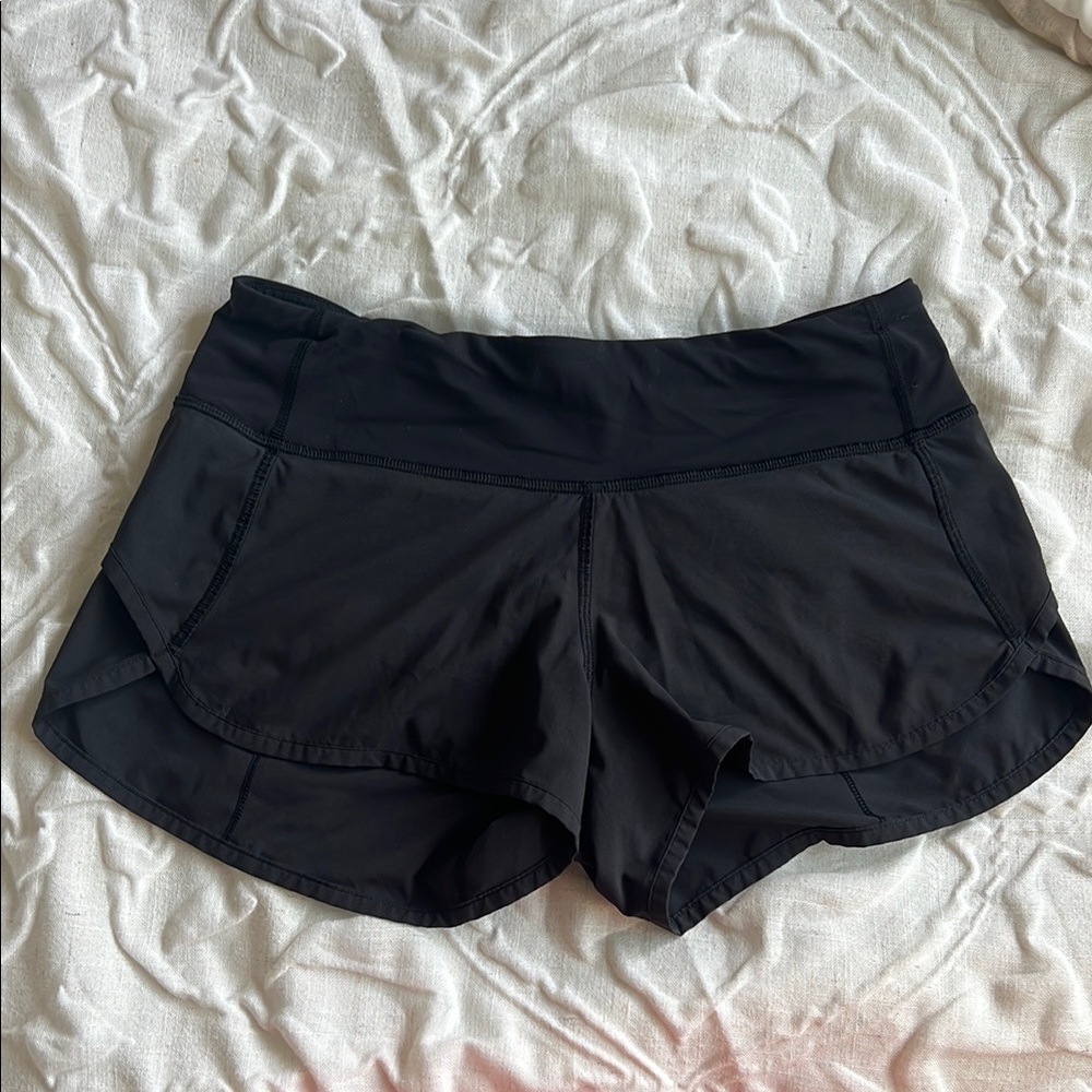 Lululemon Black Speed Up Low-Rise Lined Short 2.5"